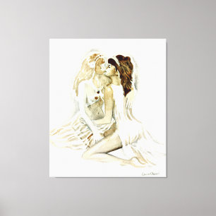 Sappho och hennes älskare canvastryck