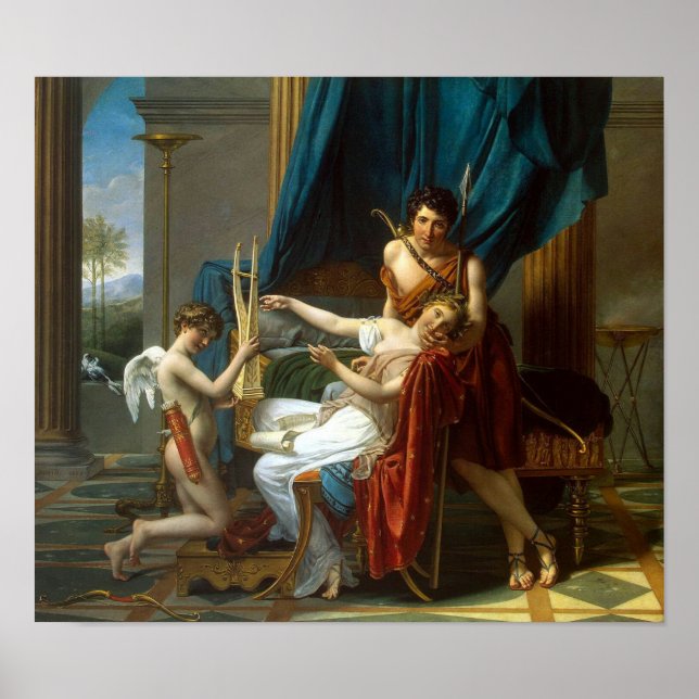 Sappho och Phaon från David Poster (Framsidan)