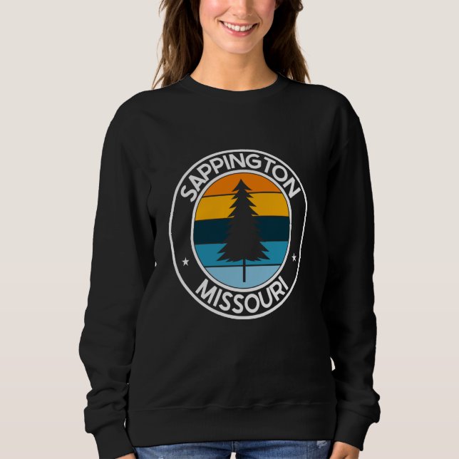 Sappington Missouri MO USA City Pride Retro Sunset T Shirt (Framsida)