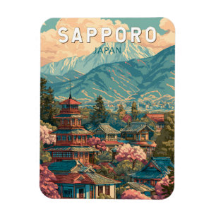 Sapporo Japan Resa Konst Vintage Magnet