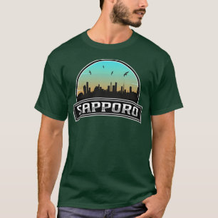 Sapporo Japan Skyline Japanska Souvenir T Shirt