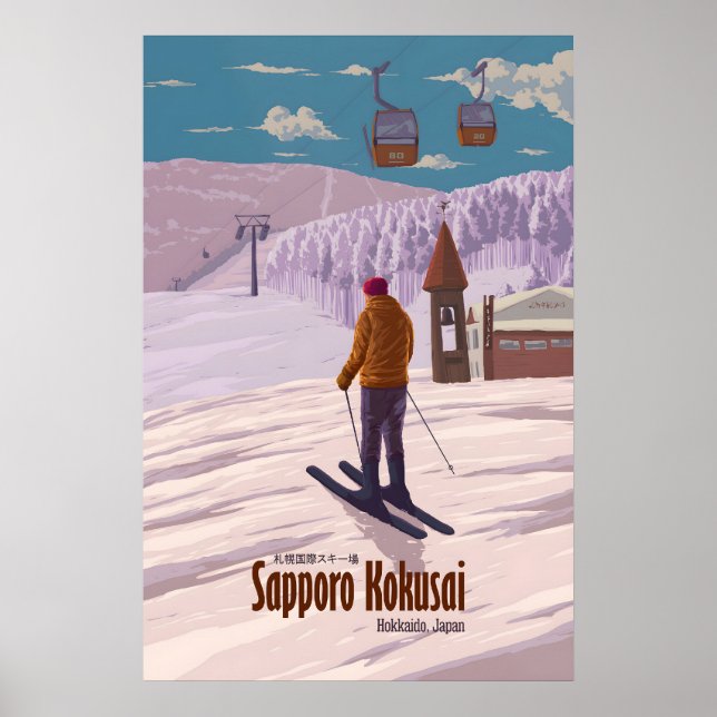 Sapporo Kokusai Japan Skidort Resoreraffisch Poster (Framsidan)
