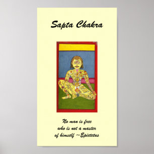 Sapta Chakra - poster/skriv ut Poster
