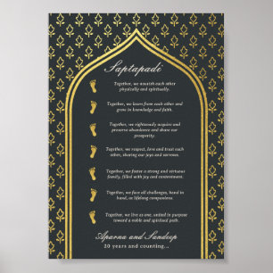 Saptapadi 7-stegars årskort poster