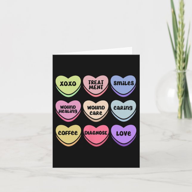 Sår Sårvårdssjuksköterska Valentines Hjärt Sårsköt Kort (Framsida)
