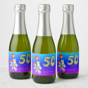 Sara 50-årsjubileum Hearts Champagne Labels