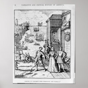 Sära av Columbus med Ferdinand och Poster