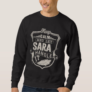 Sara First Namn Shirt Sara Namn Birthday Lång Ärmad Tröja
