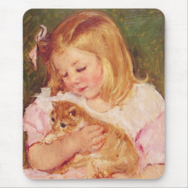 Sara Holding a Cat (av Mary Cassatt) Musmatta