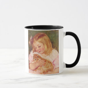 Sara Holding a Cat, Mary Cassatt Mugg