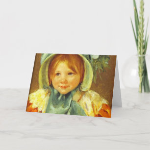 Sara i en Grönt Bonnet. c. 1901, Mary Cassatt Kort