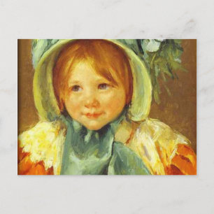Sara i en Grönt Bonnet. c. 1901, Mary Cassatt Vykort