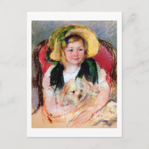 Sara med Hennes Hund, Cassatt Vykort