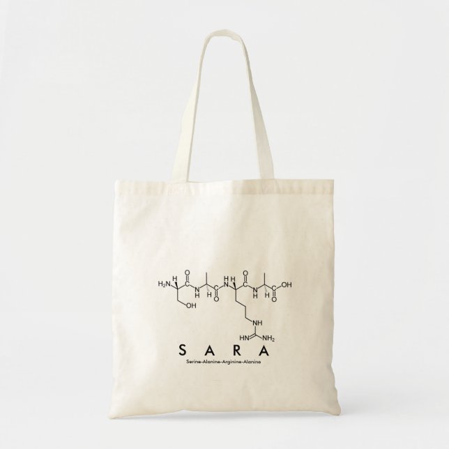 Sara peptide namn säck tygkasse (Framsidan)