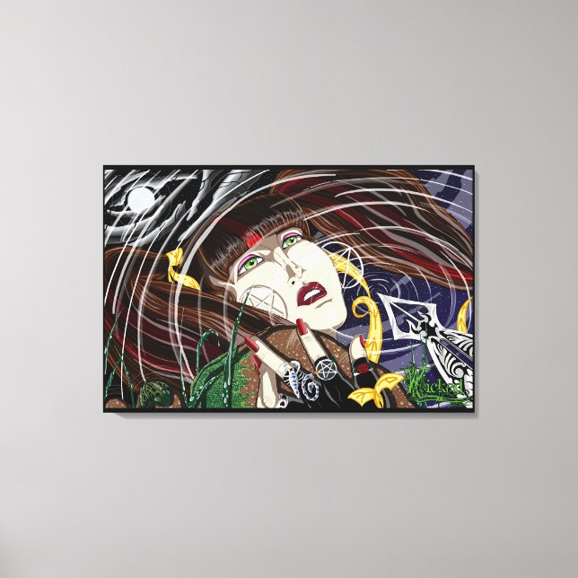 Sara Ro vid Pond Stretched Kanvastryck (Framsida)