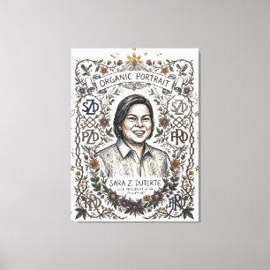 SARA Z. DUTERTE-ORGANISK PORTRÄTT CANVASTRYCK