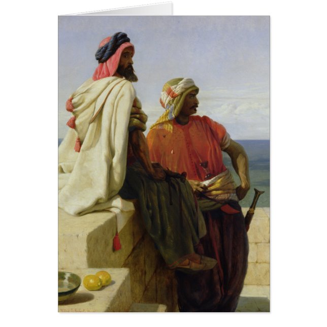 Saracens av deras placerar framme, 1864 hälsningskort (Framsidan)