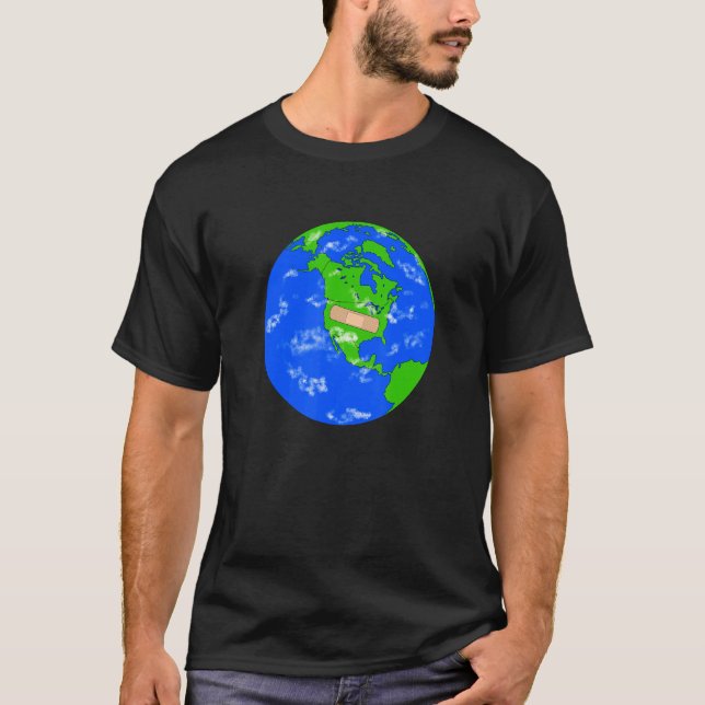 sårade Amerika T Shirt (Framsida)