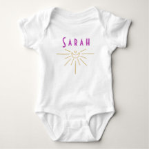 Sarah Baby Namn Romper Sunshine Boho Hippie Gift