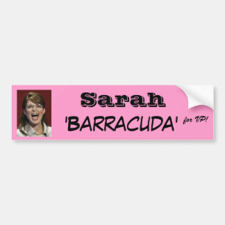 Sarah "Barracuda" för VP! Bildekal