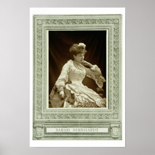 Sarah Bernhardt (1844-1923), från 'Galerie Contem Poster