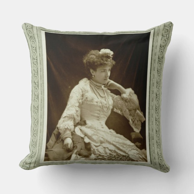 Sarah Bernhardt (1844-1923), från 'Galerie Contemp Kudde (Framsida)