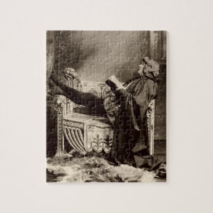 Sarah Bernhardt (1844-1923) som Hamlet i 1899en Pussel