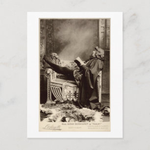 Sarah Bernhardt (1844-1923) som Hamlet i 1899en Vykort