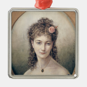 Sarah Bernhardt 1869 Julgransprydnad Metall