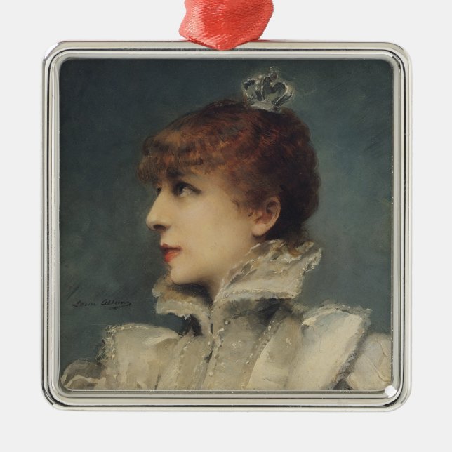 Sarah Bernhardt 1875 Julgransprydnad Metall (Framsidan)