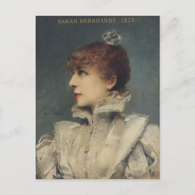 Sarah Bernhardt 1875 Vykort (Framsida)