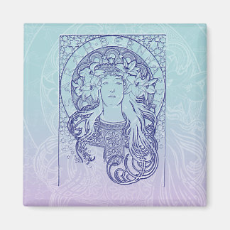 Sarah Bernhardt av Mucha Magnet