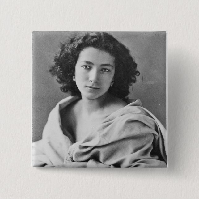 Sarah Bernhardt i dräkten, c.1860 Knapp (Framsida)
