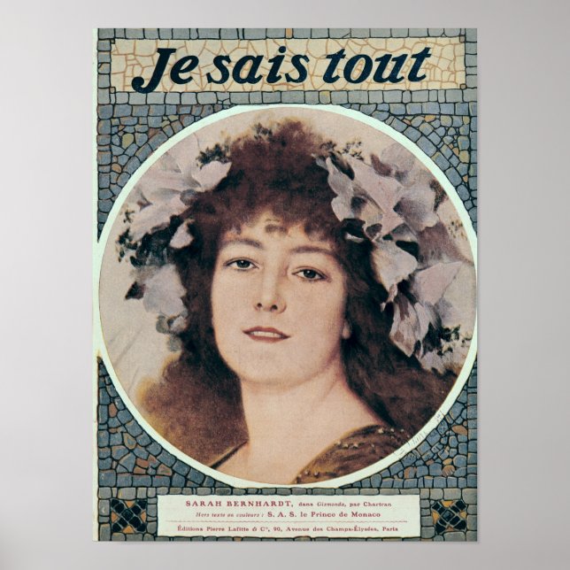 Sarah Bernhardt i Gismonda Poster (Framsidan)