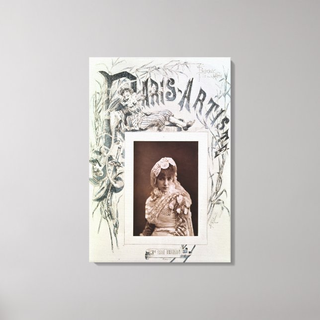 Sarah Bernhardt i rollen som Marion Delorme Canvastryck (Framsida)