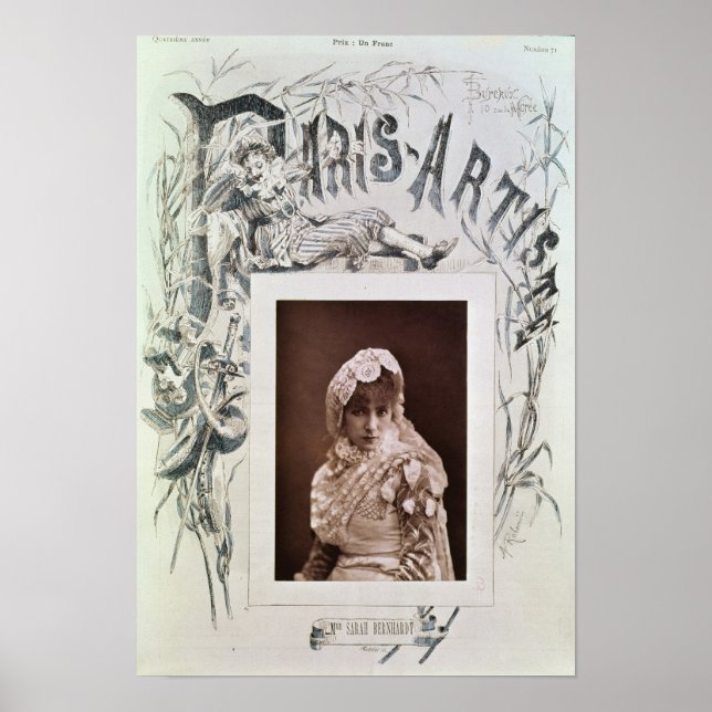 Sarah Bernhardt i rollen som Marion Delorme Poster (Framsidan)
