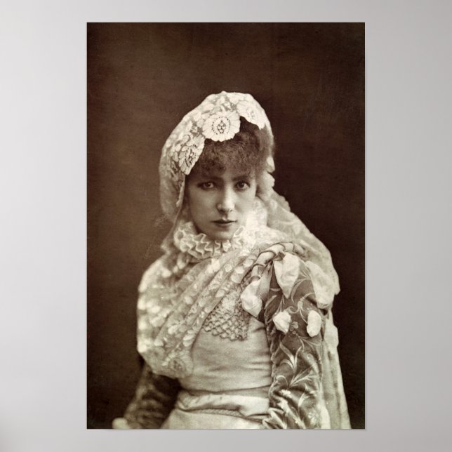 Sarah Bernhardt i rollen som Marion Delorme Poster (Framsidan)