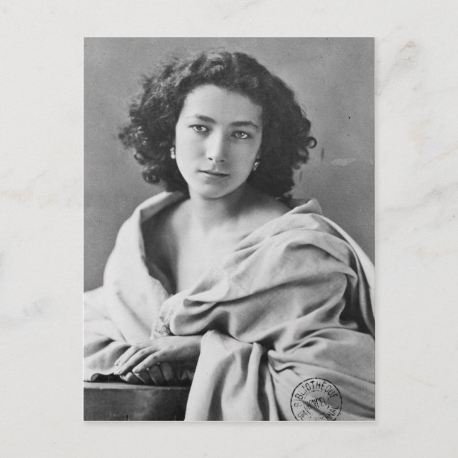Sarah Bernhardt in costume, 1860 Vykort (Framsida)