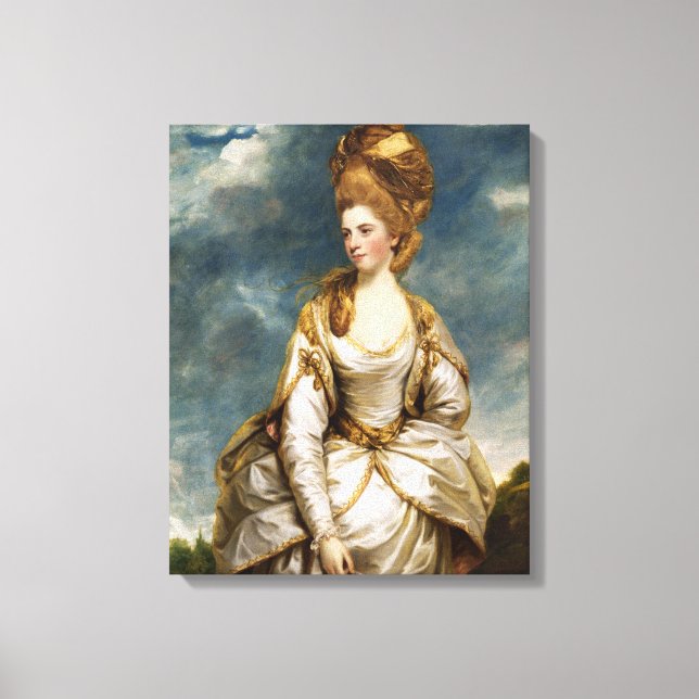Sarah Campbell av Joshua Reynolds Canvastryck (Framsida)