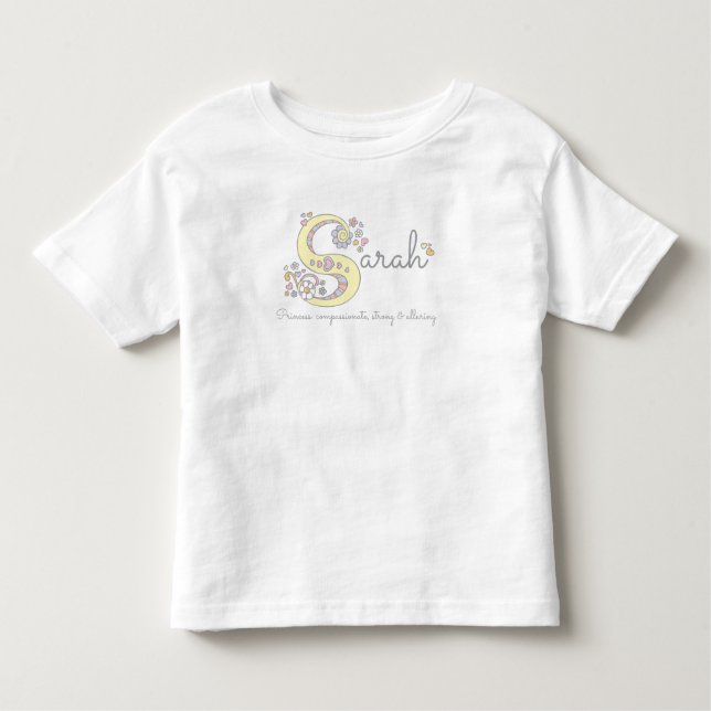 Sarah Flickors S namn betyder anpassningsbar T T-shirt (Framsida)