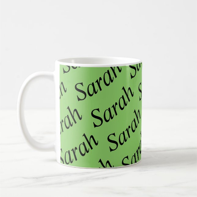 Sarah från showföräldralössvarten kaffemugg (Vänster)
