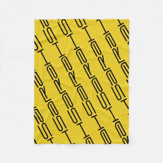 Sarah geometriskt repetitionmönster, fleecefilt (Framsidan)