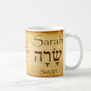 SARAH Hebrew Namn Mugg