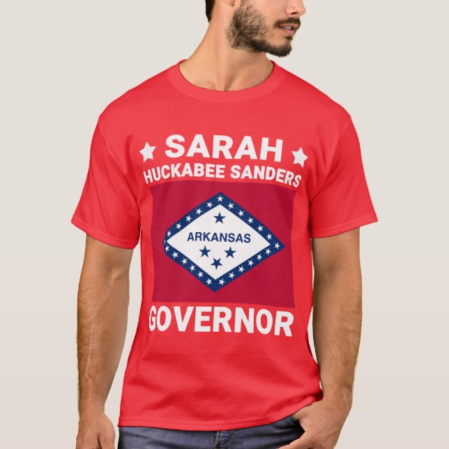 Sarah Huckabee Sanders Governor Arkansas Flag T Shirt (Framsida)