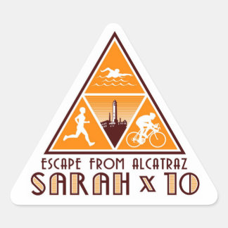 Sarah-klistermärken! Triangelformat Klistermärke