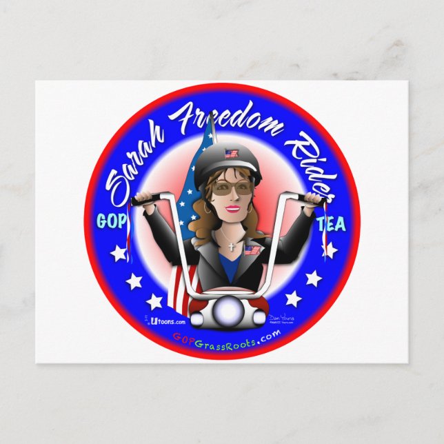 Sarah Liberty Rider Vykort (Framsida)