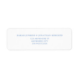 SARAH Modern Dusty Blue OSA Return-adressetikett Returadress Etikett