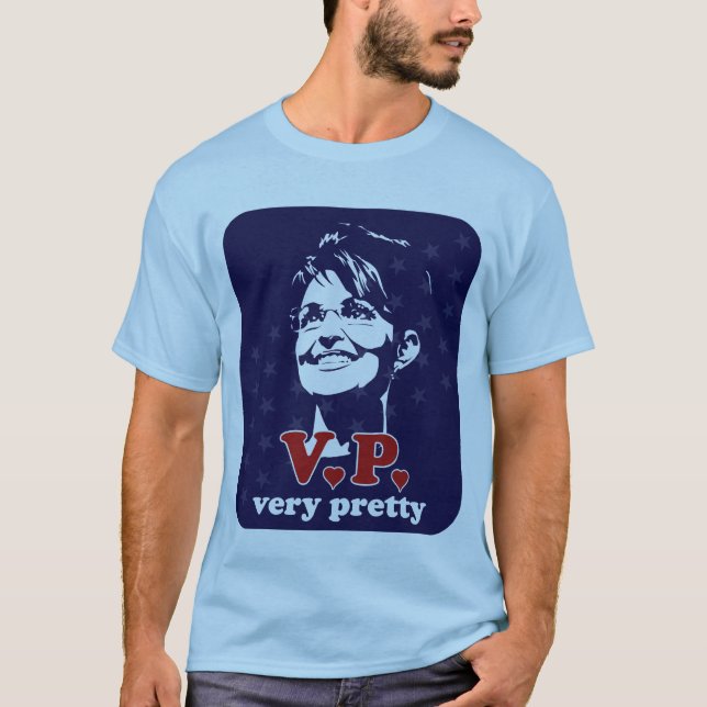 Sarah mycket nätt Palin V.P. T Shirt (Framsida)