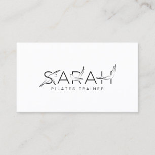 SARAH Namn Pilates Instruktör Visitkort