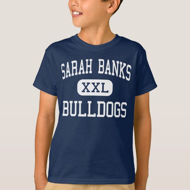 Sarah packar ihop bulldoggar mellersta Wixom Tee Shirt (Framsida)